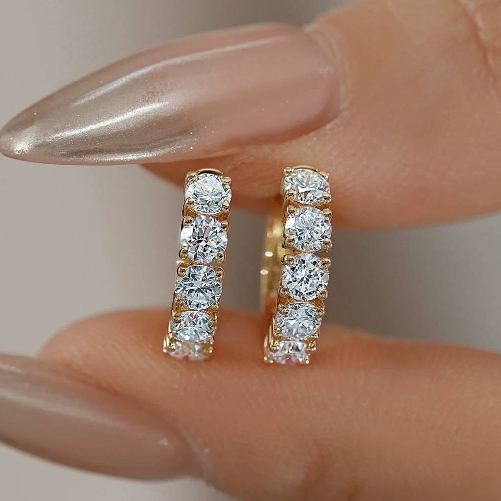 1.0 CT Lab-Grown Diamond Hoop Earrings in 18K Gold