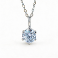 1.0 CT Lab-Grown Diamond Everyday Pendant in 18K Gold with Silver Chain