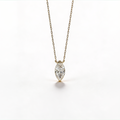 1 CT Marquise Solitaire Diamond with 18K Gold/White Gold Necklace