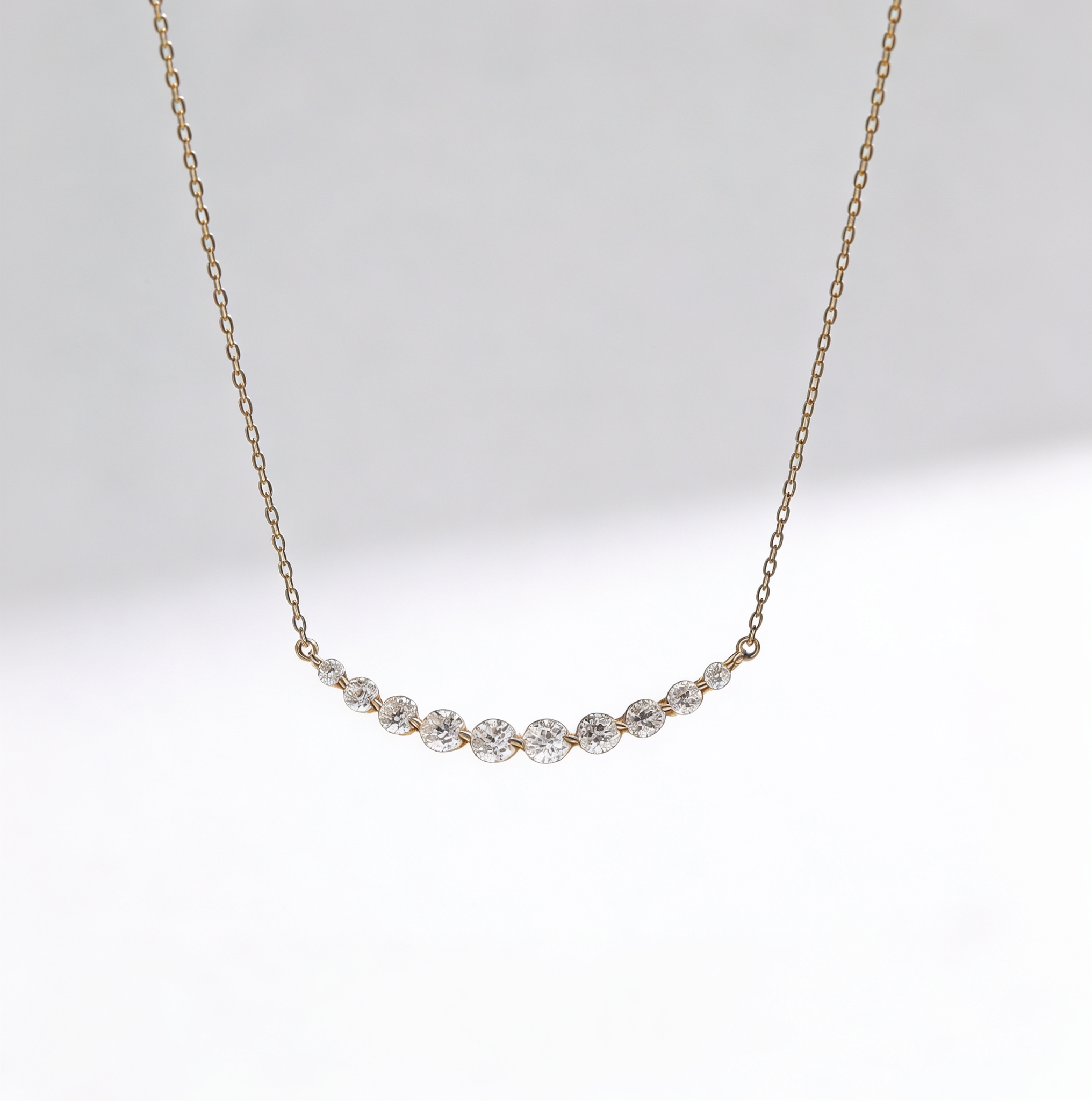 .52 CT Smile Lab-grown Diamond Necklace in 18K Gold