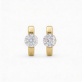 1.0 CT Lab-Grown Diamond Bubble Stud Earrings in 18K Gold