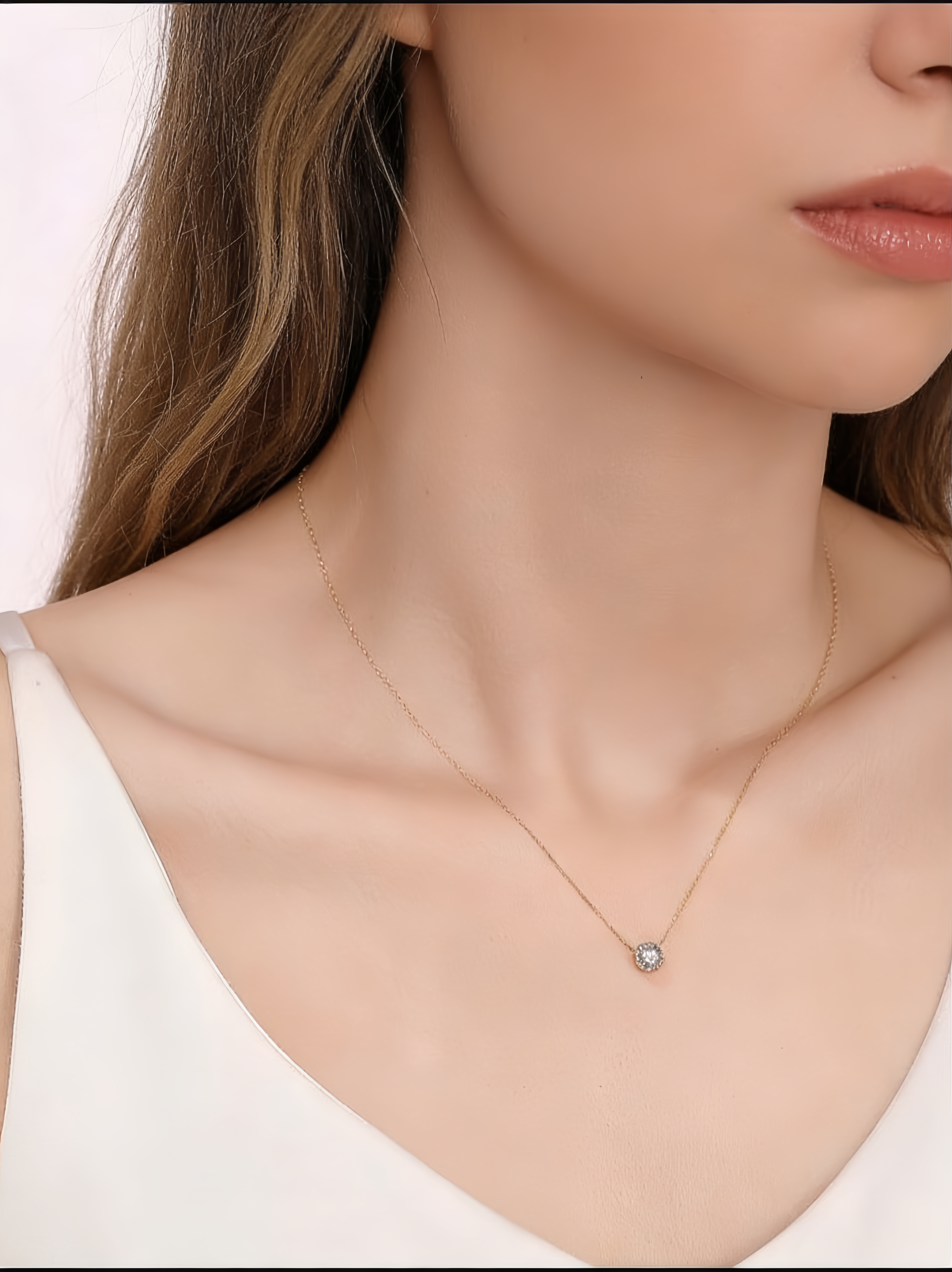 Everyday Essential 1.0 CT Single-Stone Lab Diamond Collarbone Necklace