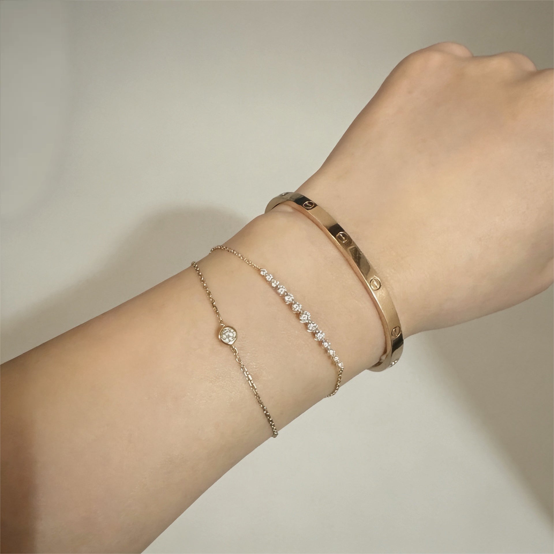 0.35 CT Lab-Grown Diamond Half-Bangle Bracelet