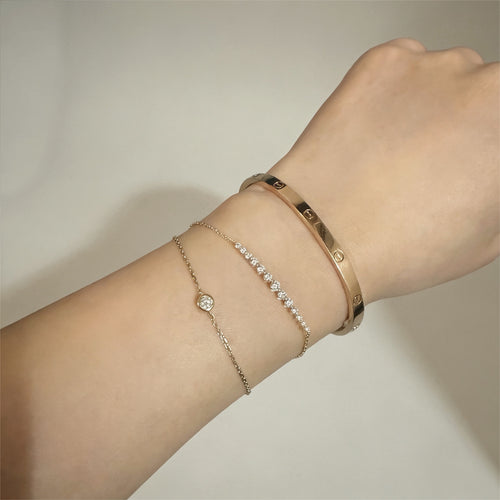 0.35 CT Lab-Grown Diamond Half-Bangle Bracelet in 18K Gold