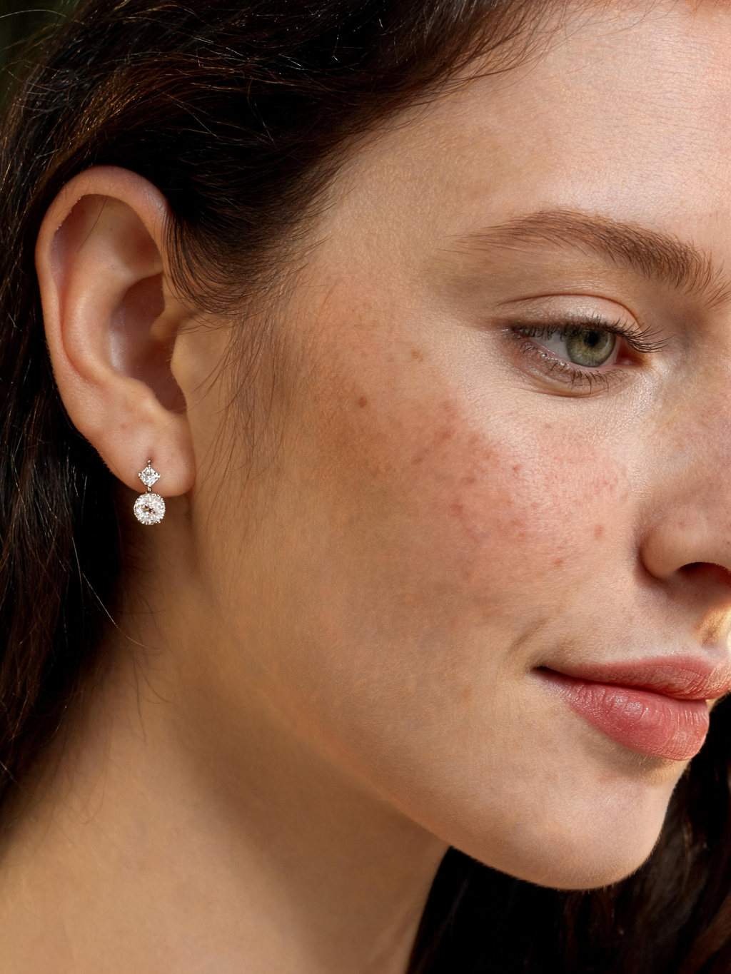 1.2 CT Mini Hoop Diamond Earrings in Gold/White Gold