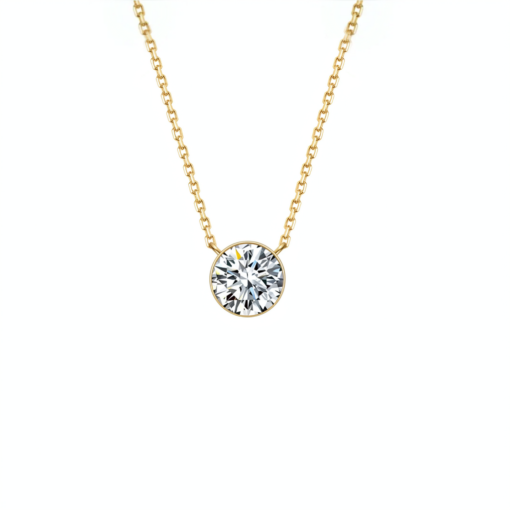 Everyday Essential 1.0 CT Single-Stone Lab Diamond Collarbone Necklace
