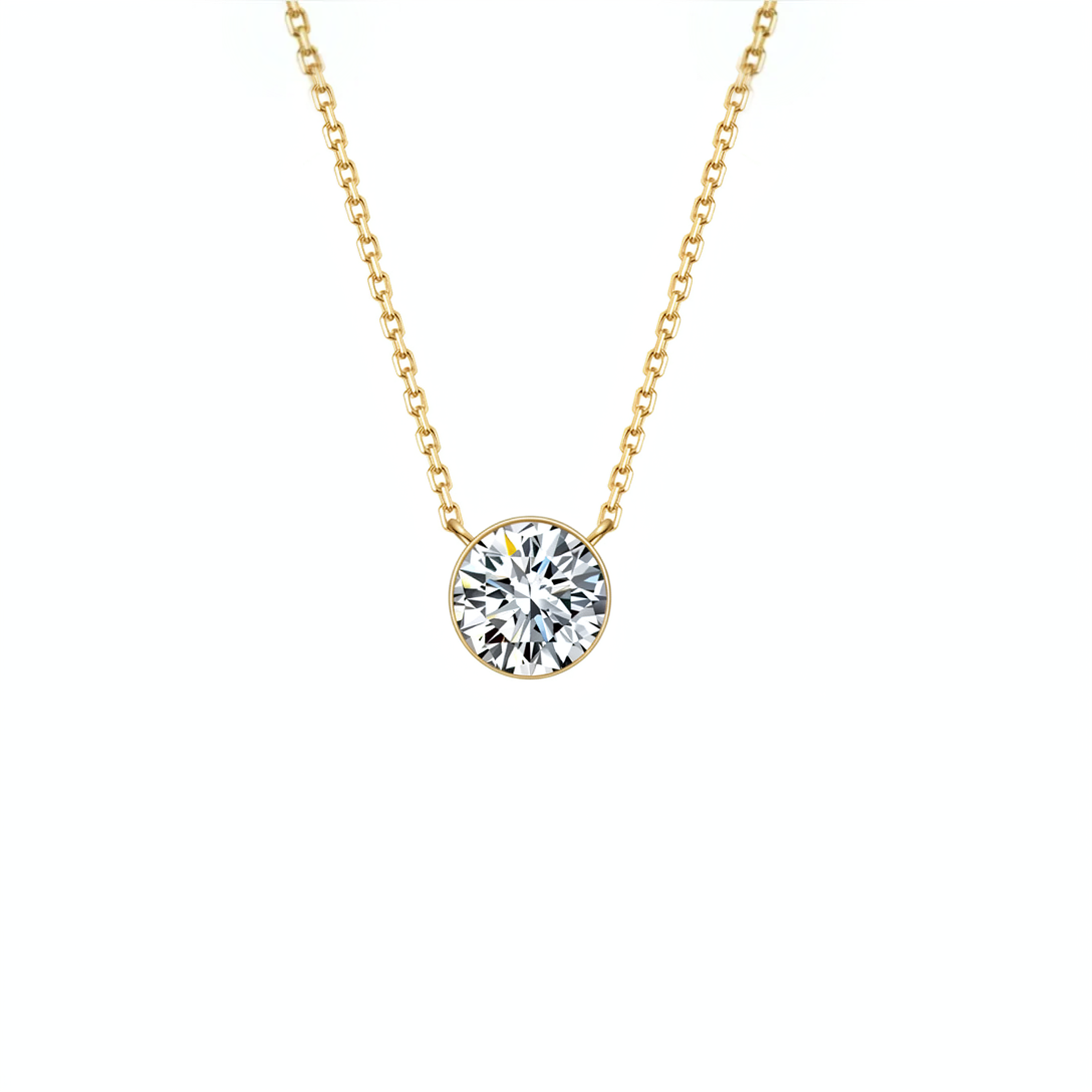 Everyday Essential 1.0 CT Single-Stone Lab Diamond Collarbone Necklace