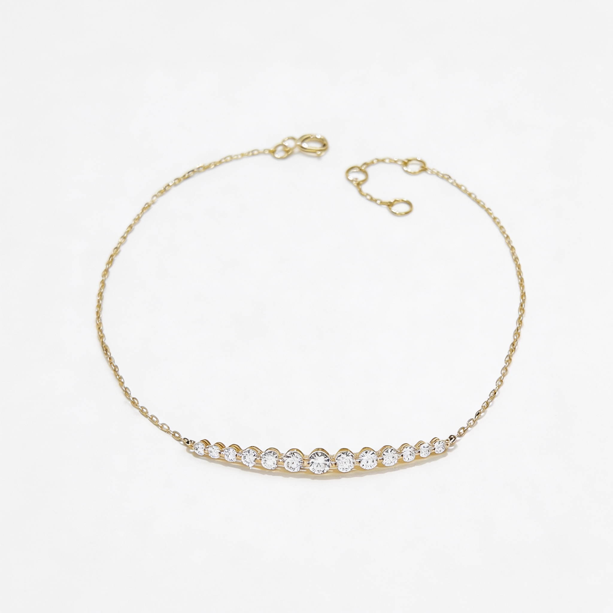 0.35 CT Lab-Grown Diamond Half-Bangle Bracelet