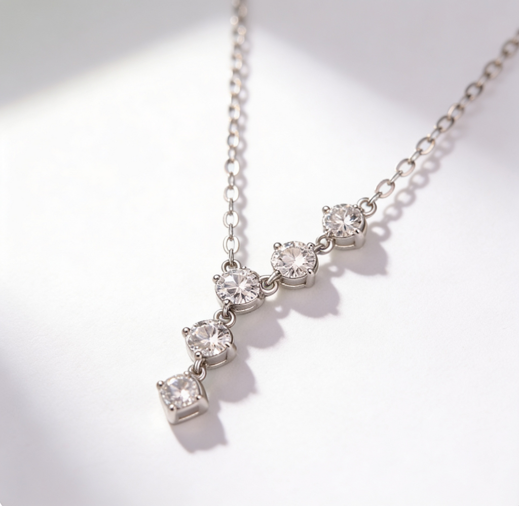 0.5 CT Lab-Grown Diamond Y-Drop Necklace in 18K Gold or White Gold