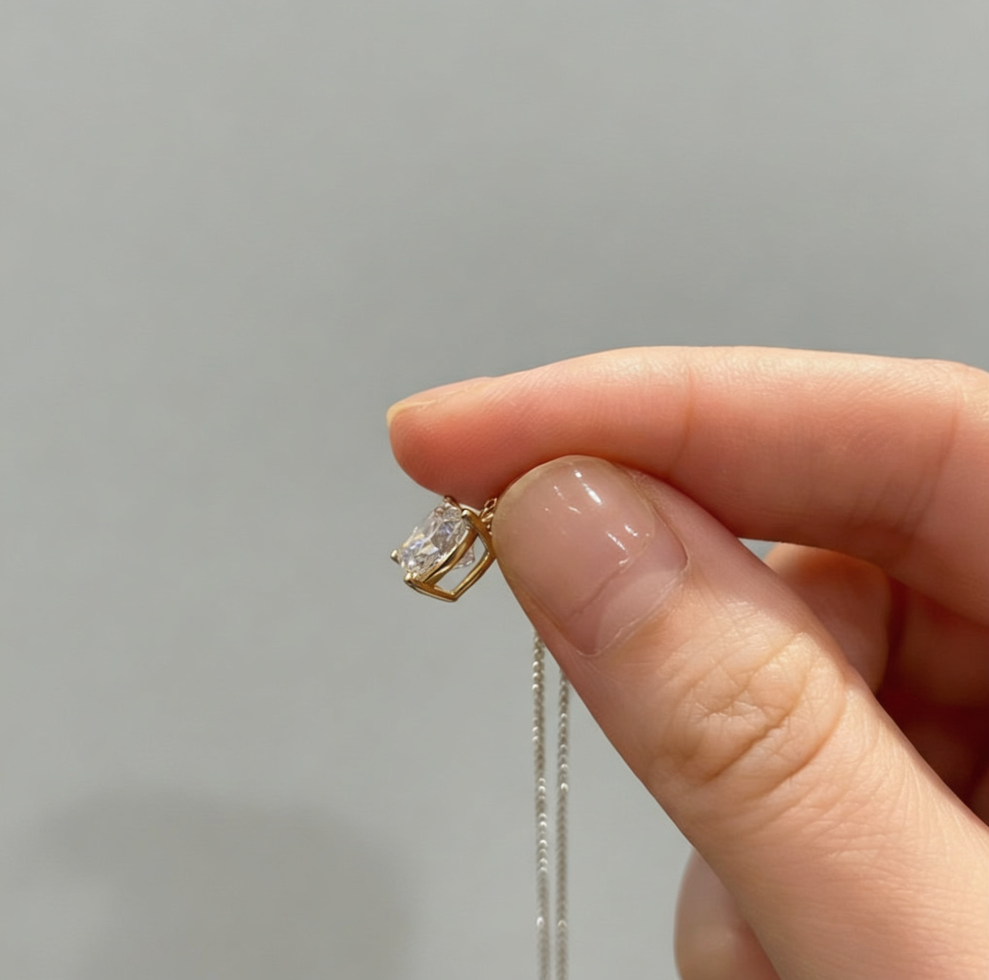 1.0 CT Heart-Shaped Lab-Grown Diamond Necklace in 18K Gold