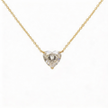 1.0 CT Heart-Shaped Lab-Grown Diamond Necklace in 18K Gold
