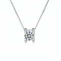 1.0 CT Lab-Grown Diamond Pendant in Silver with White Gold Coating