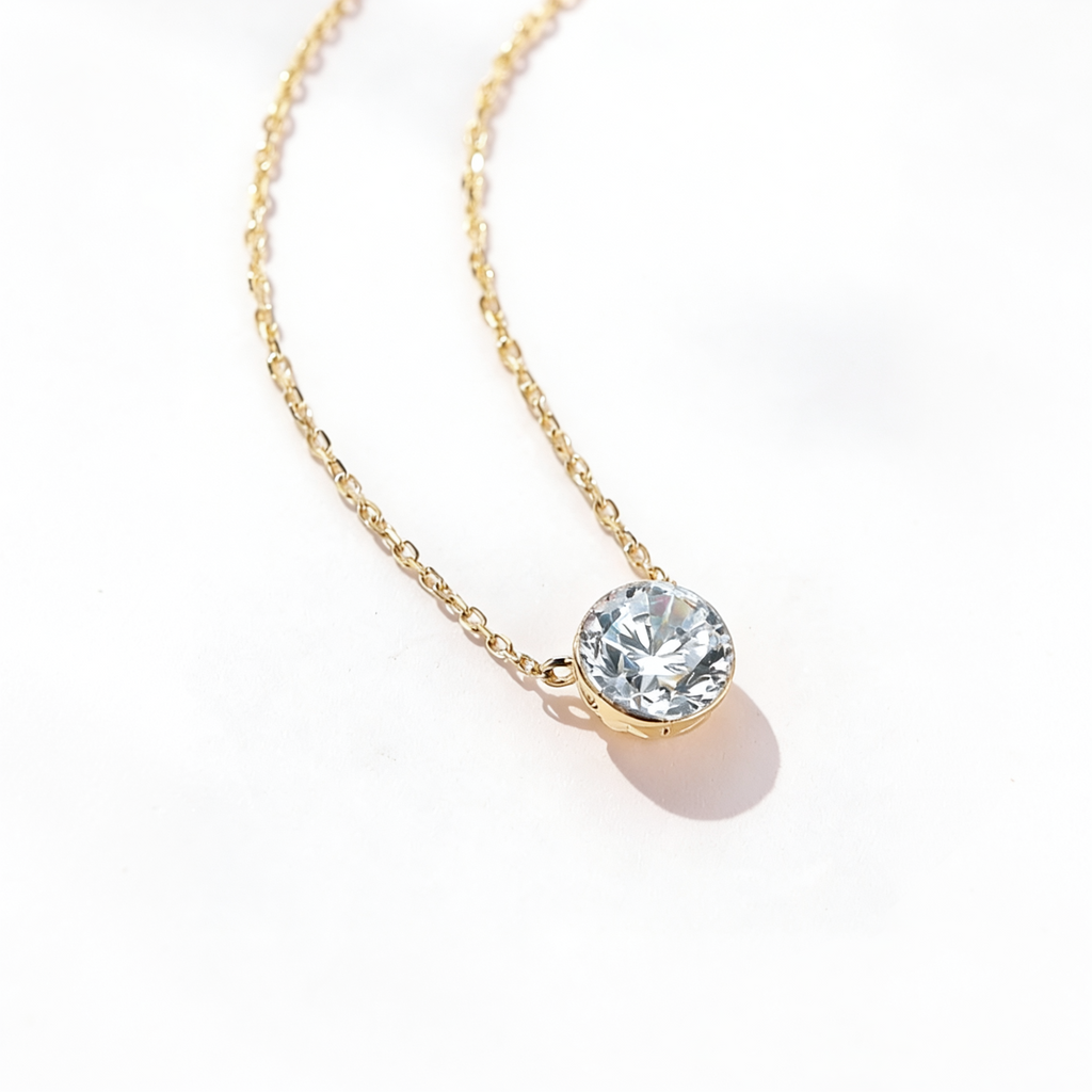 Everyday Essential 1.0 CT Single-Stone Lab Diamond Collarbone Necklace