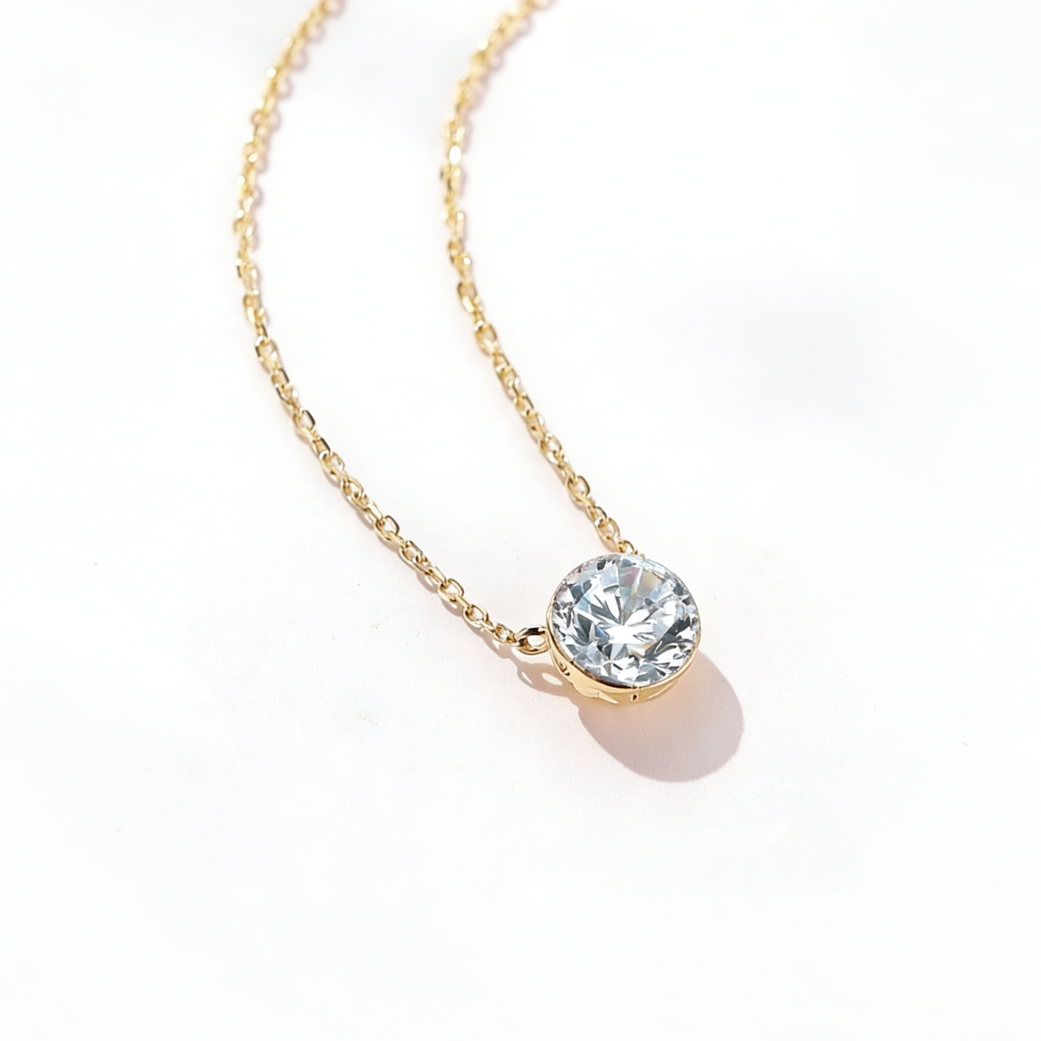 Everyday Essential 1.0 CT Single-Stone Lab Diamond Collarbone Necklace