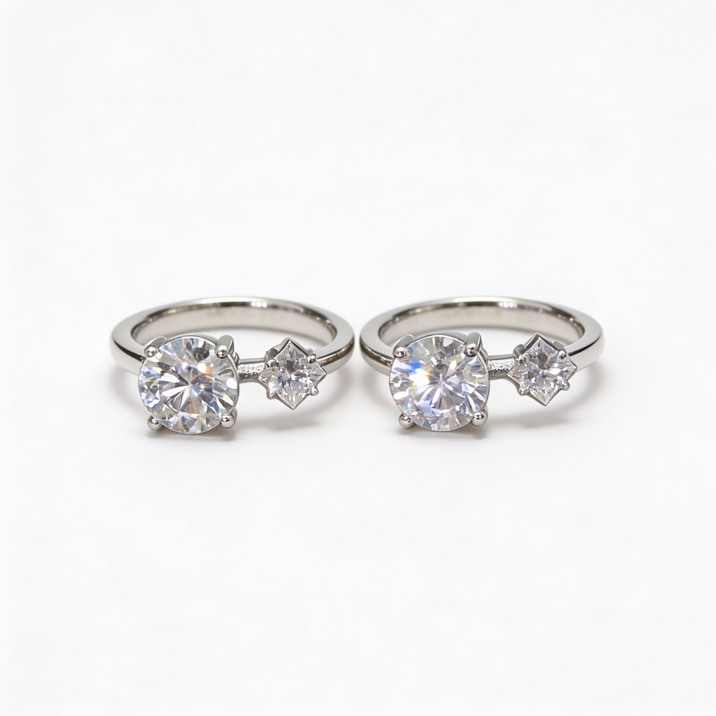 1.2 CT Mini Hoop Diamond Earrings in Gold/White Gold