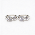 1.2 CT Mini Hoop Diamond Earrings in Gold/White Gold