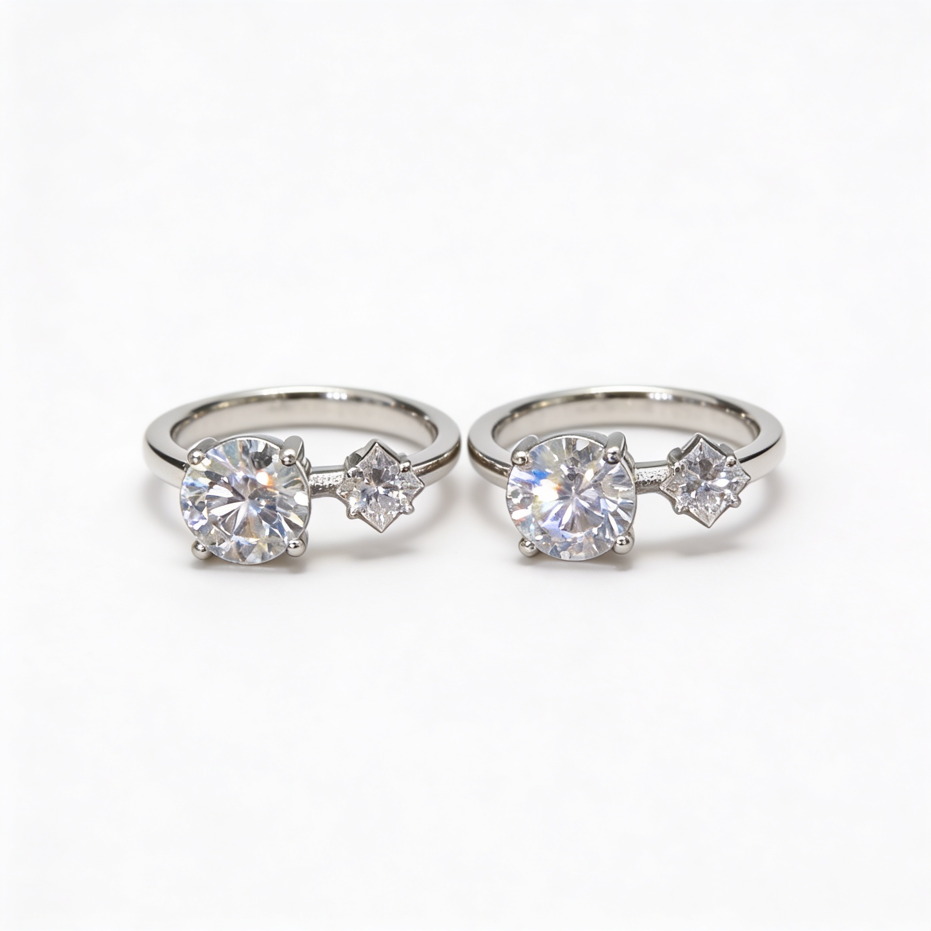 1.2 CT Mini Hoop Diamond Earrings in Gold/White Gold