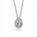 1.0 CT Pear Lab-Grown Diamond Pendant in White Gold