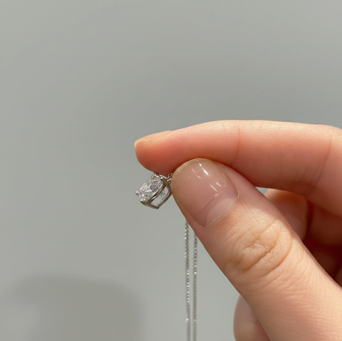1.0 CT Heart-Shaped Lab-Grown Diamond Necklace in Gold or White Gold